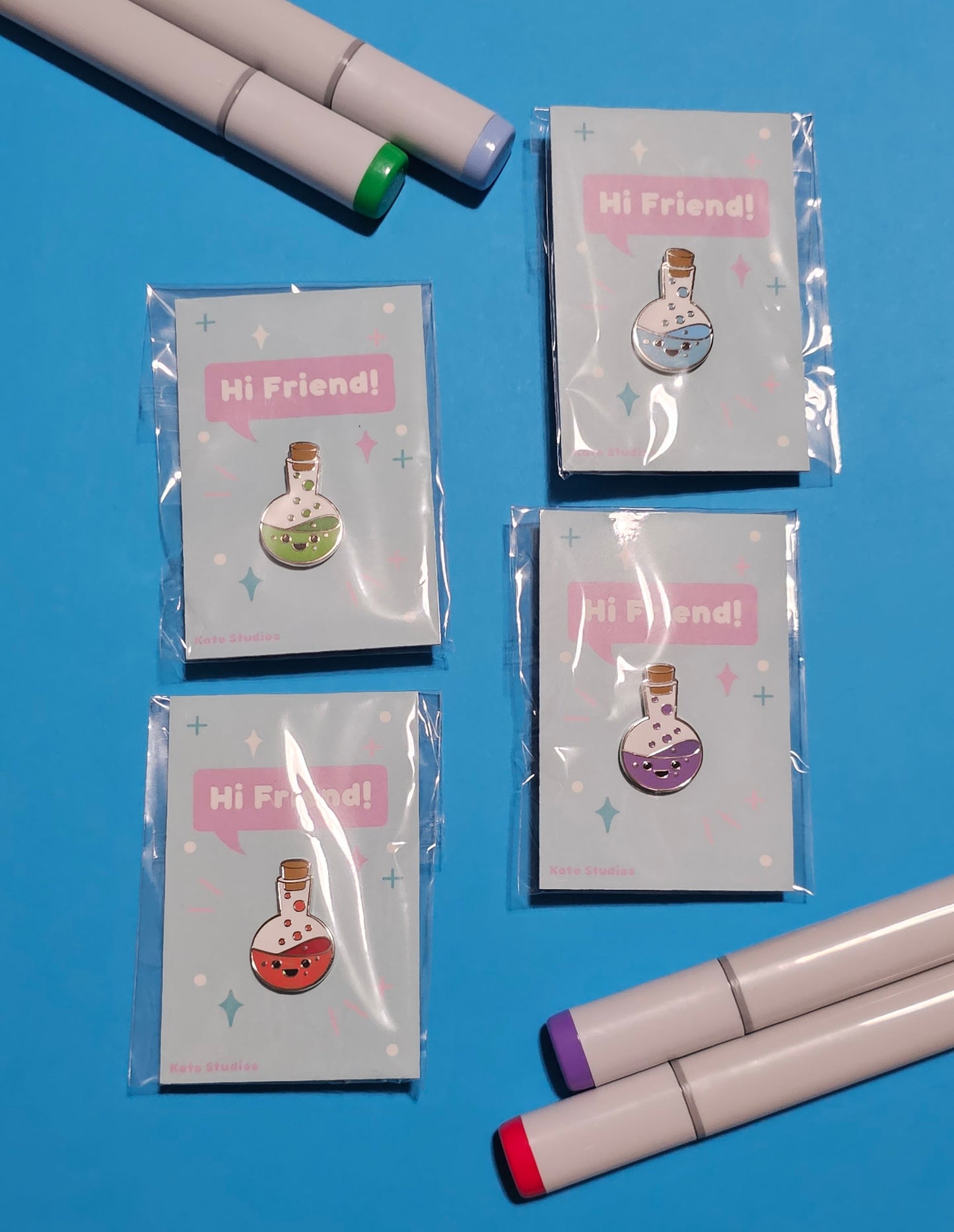 Chibi Potion Enamel Set