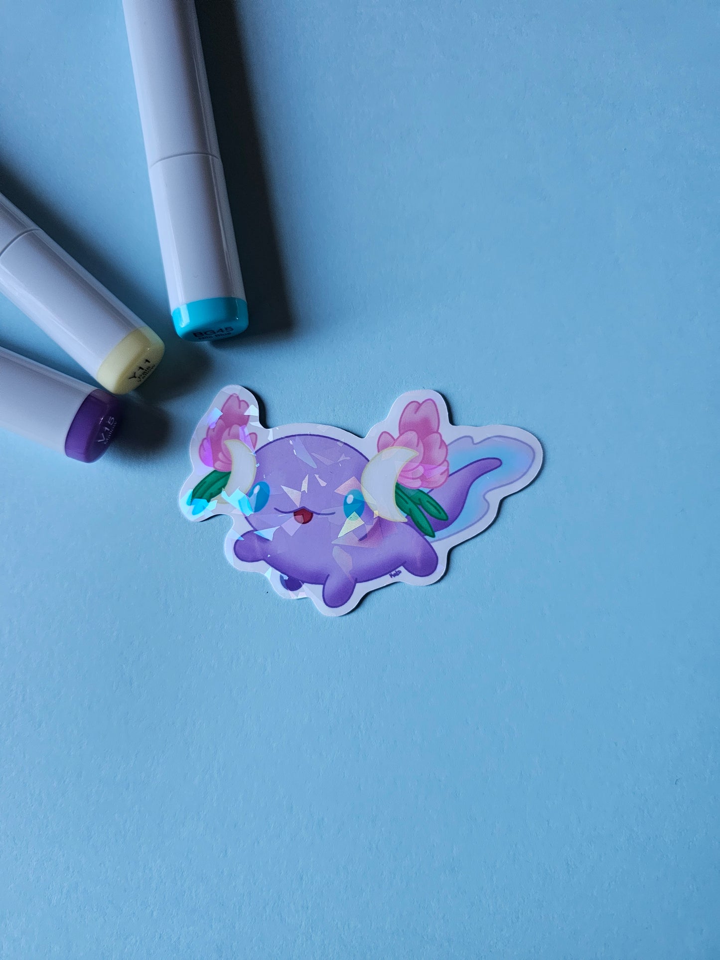 Luna the Axolotl Sticker