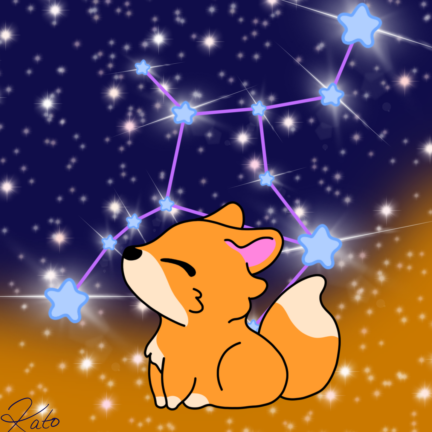 Virgo the Fox 8x8 Print