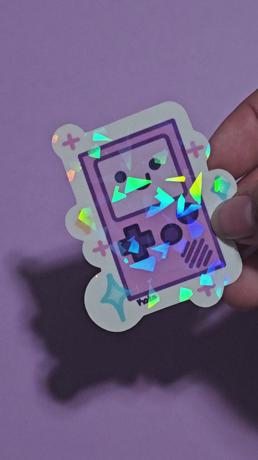 Chibi Handheld Broken Glass Sticker